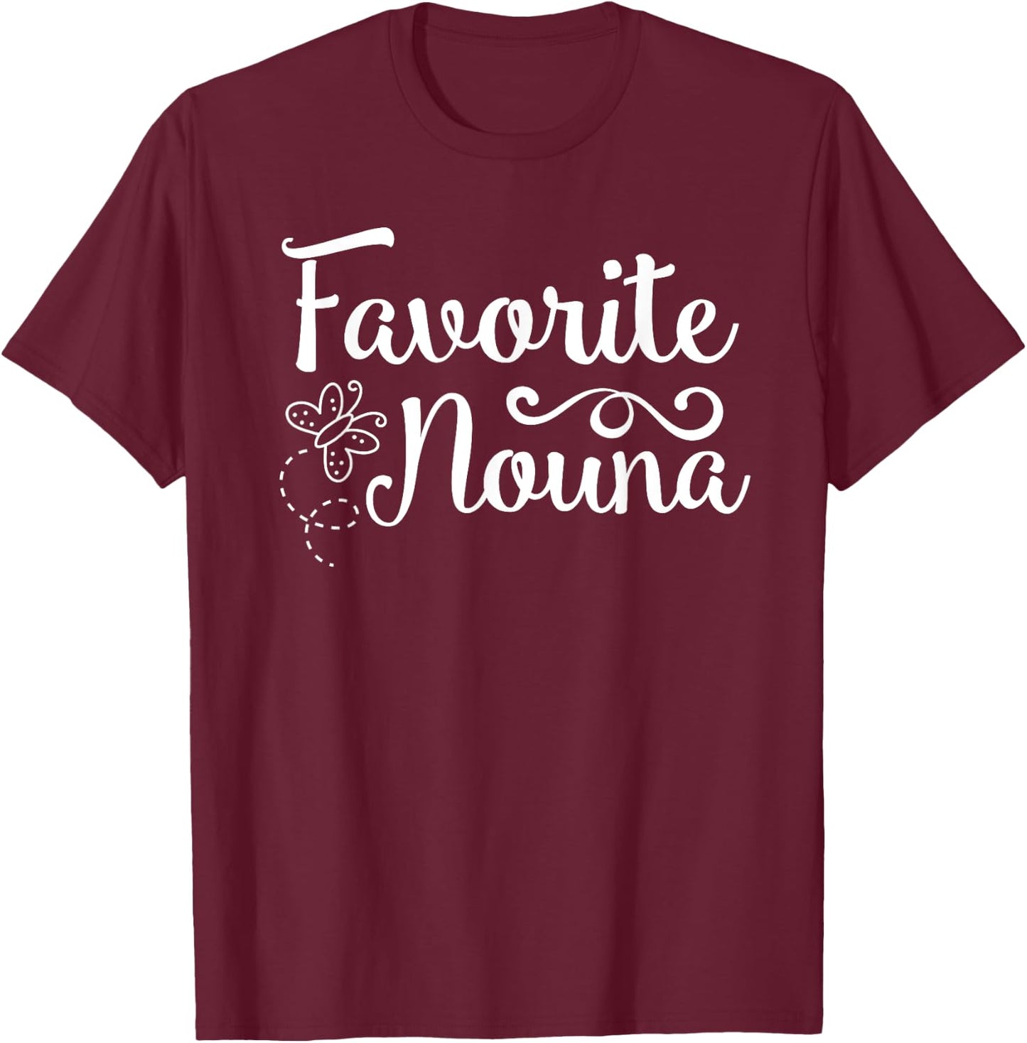 Favorite Nouna - Cute Greek Godmother T-Shirt - T-Shirt | Maroon