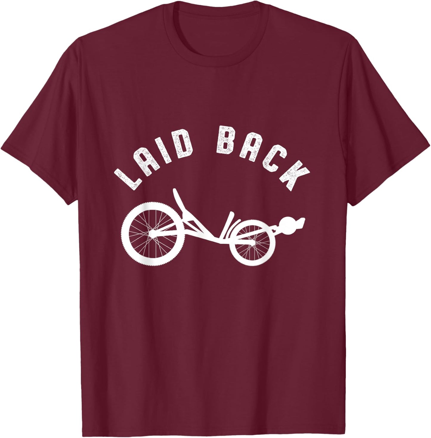 Sit Back Relaxing Bicycle Ride Recumbent Bike Gift T-Shirt - T-Shirt | Maroon
