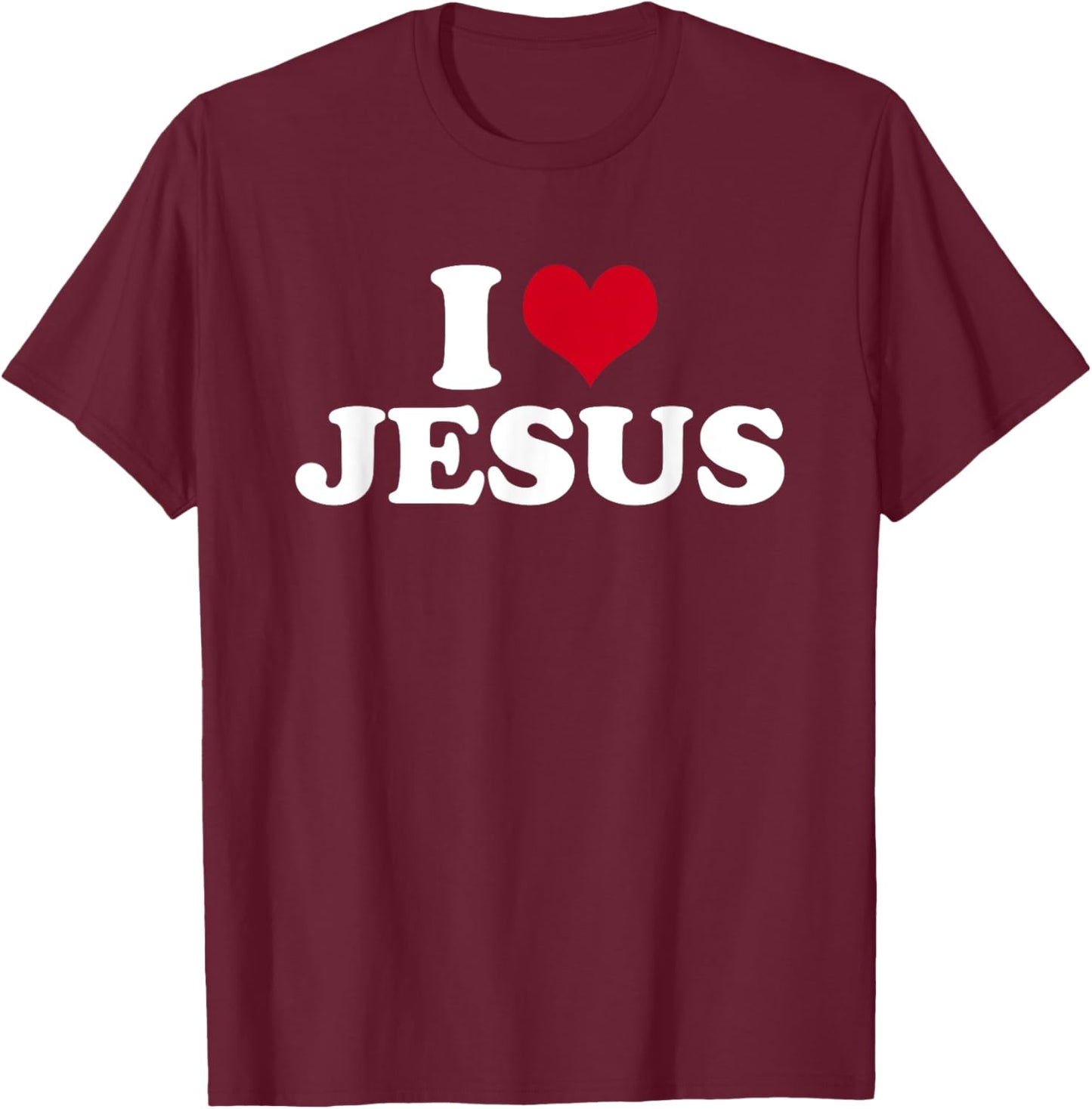 I Love Jesus T-Shirt - T-Shirt | Maroon