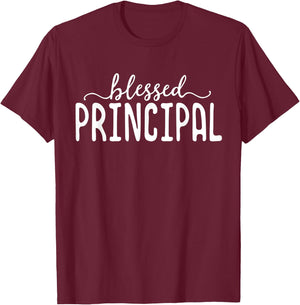 Blessed Principal Appreciation Gift Teacher School Vice Men Women Kids T-Shirt - T-Shirt | Maroon