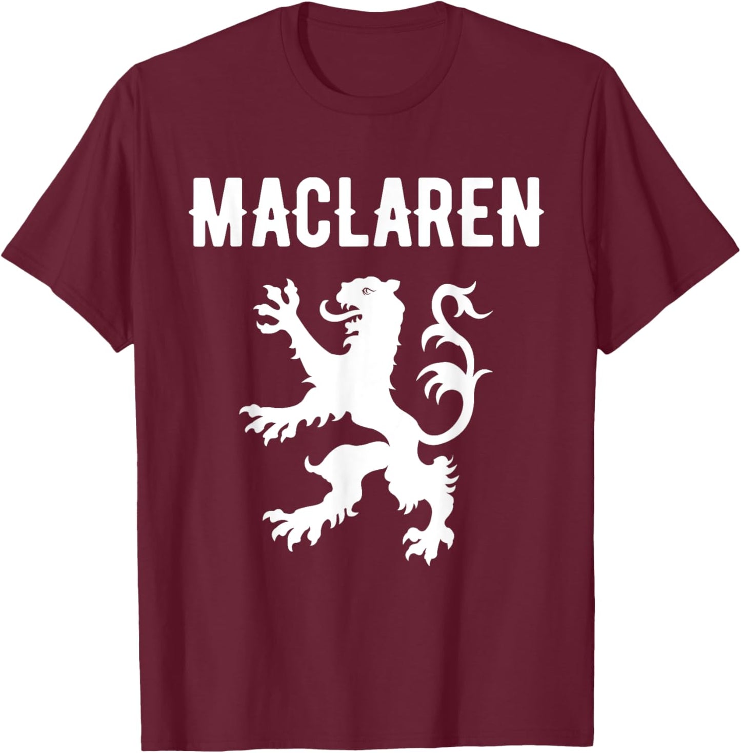 MacLaren Clan Scottish Family Name Scotland Heraldry T-Shirt - T-Shirt | Maroon