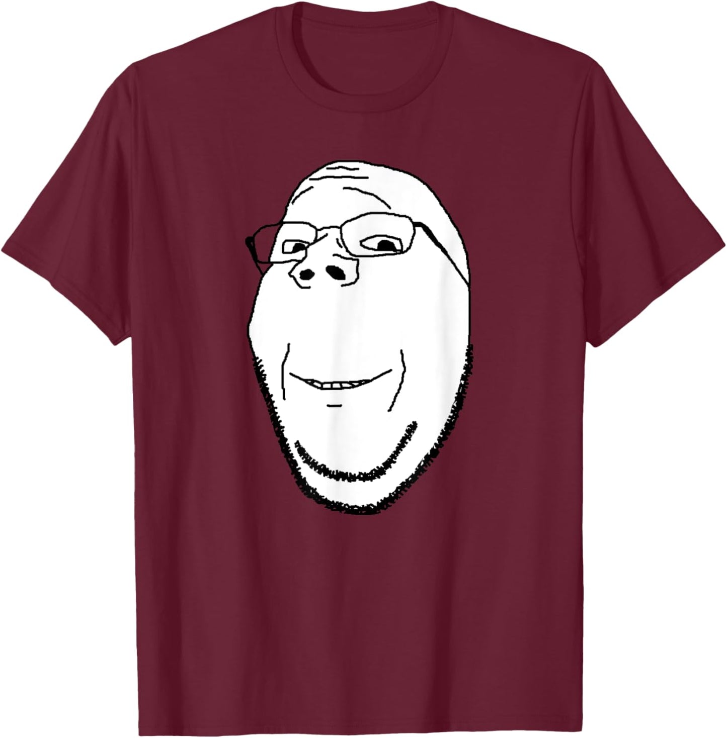 Soyjak Soy Wojak Soyboy Funny Meme Wholesome Gapejak T-Shirt - T-Shirt | Maroon
