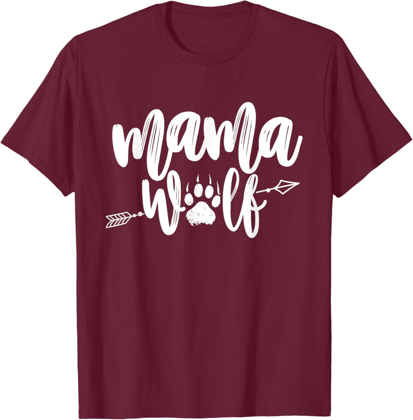 Mama Wolf - Wildlife Lover Hunter Zoologist Animal Lover T-Shirt - T-Shirt | Maroon