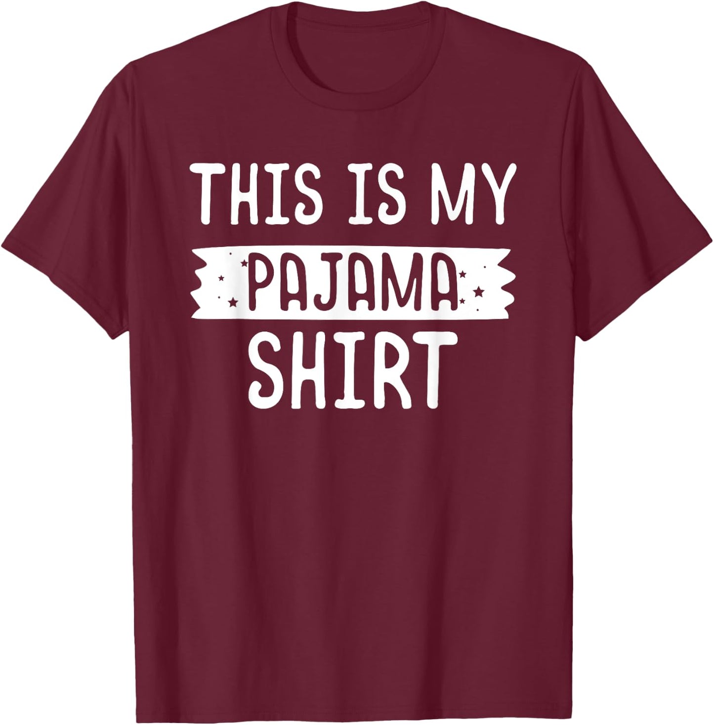 Kids This Is My Pajama PJ Top Teen Boys Girls Bedtime T-Shirt - T-Shirt | Maroon