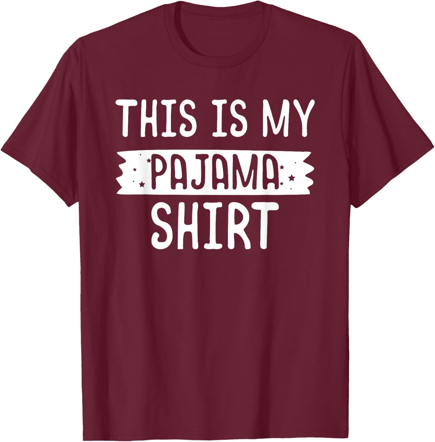 Kids This Is My Pajama PJ Top Teen Boys Girls Bedtime T-Shirt - T-Shirt | Maroon
