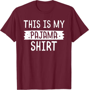 Kids This Is My Pajama PJ Top Teen Boys Girls Bedtime T-Shirt - T-Shirt | Maroon
