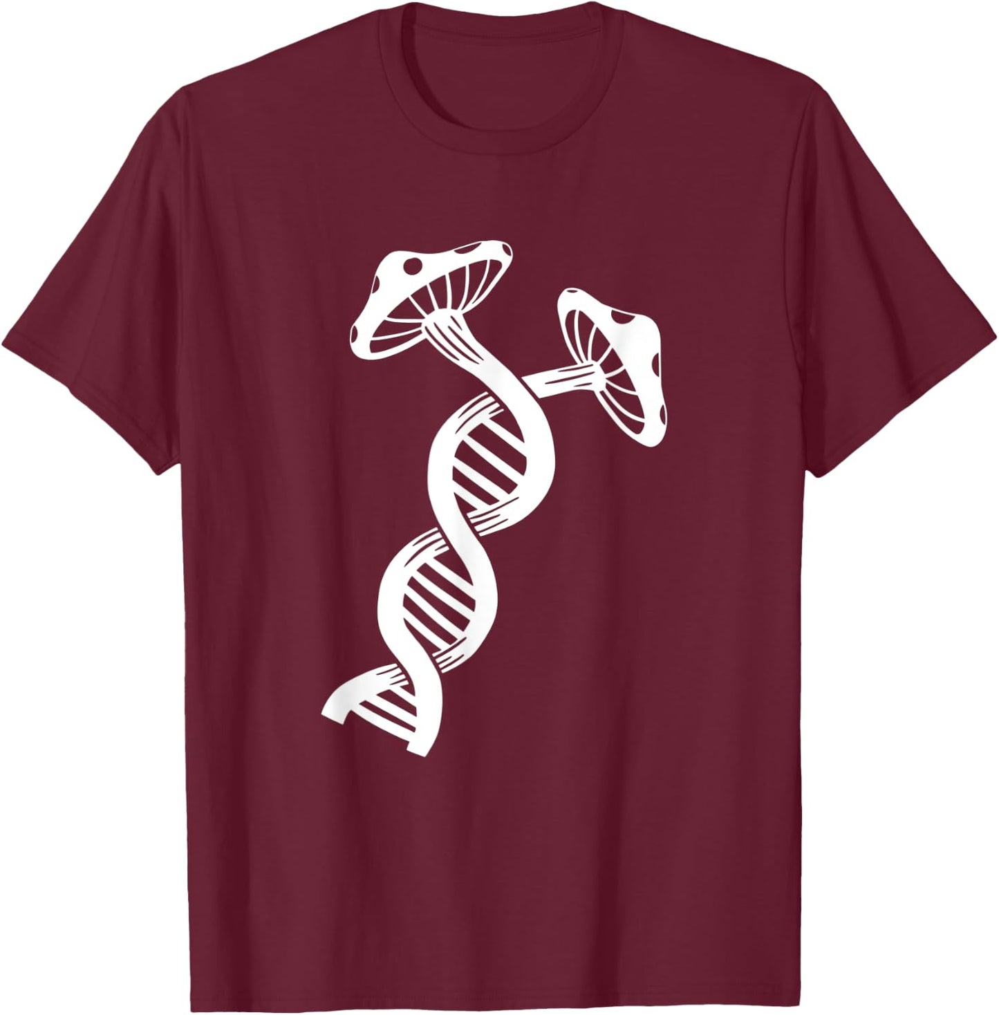 Mushrooms DNA - Vegan Fungus Fungi Hunting - Mushroom T-Shirt - T-Shirt | Maroon