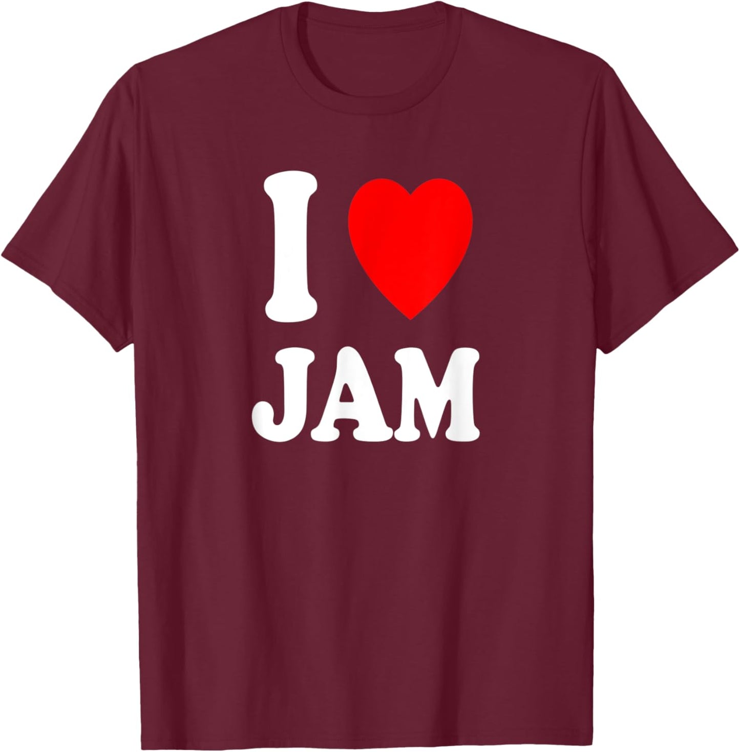 I Heart (Love) Jam Jelly Fruit Spread Preserves Sandwich T-Shirt - T-Shirt | Maroon
