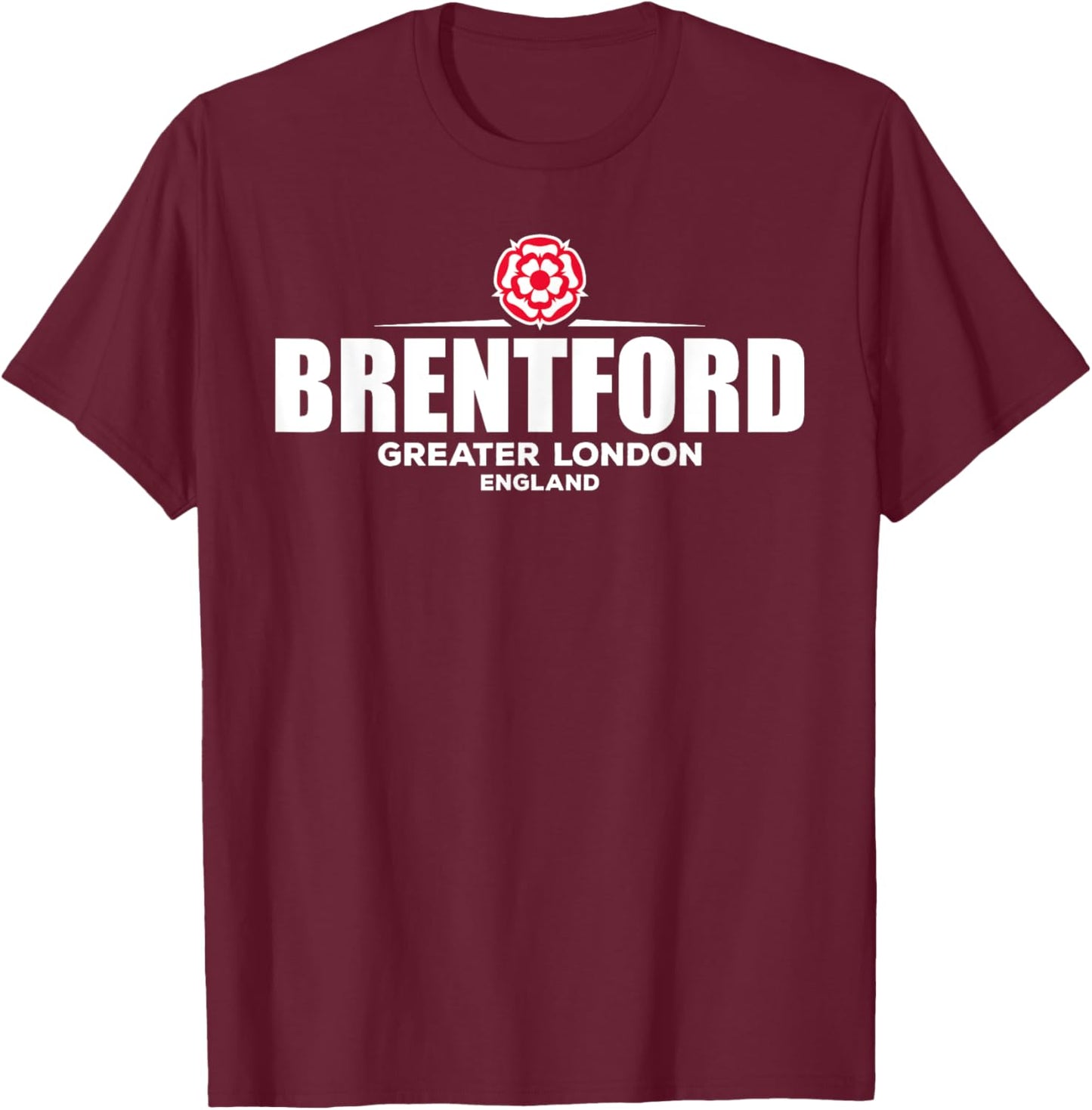Brentford England Designs Women's & Kids' Black T-Shirt - T-Shirt | Maroon