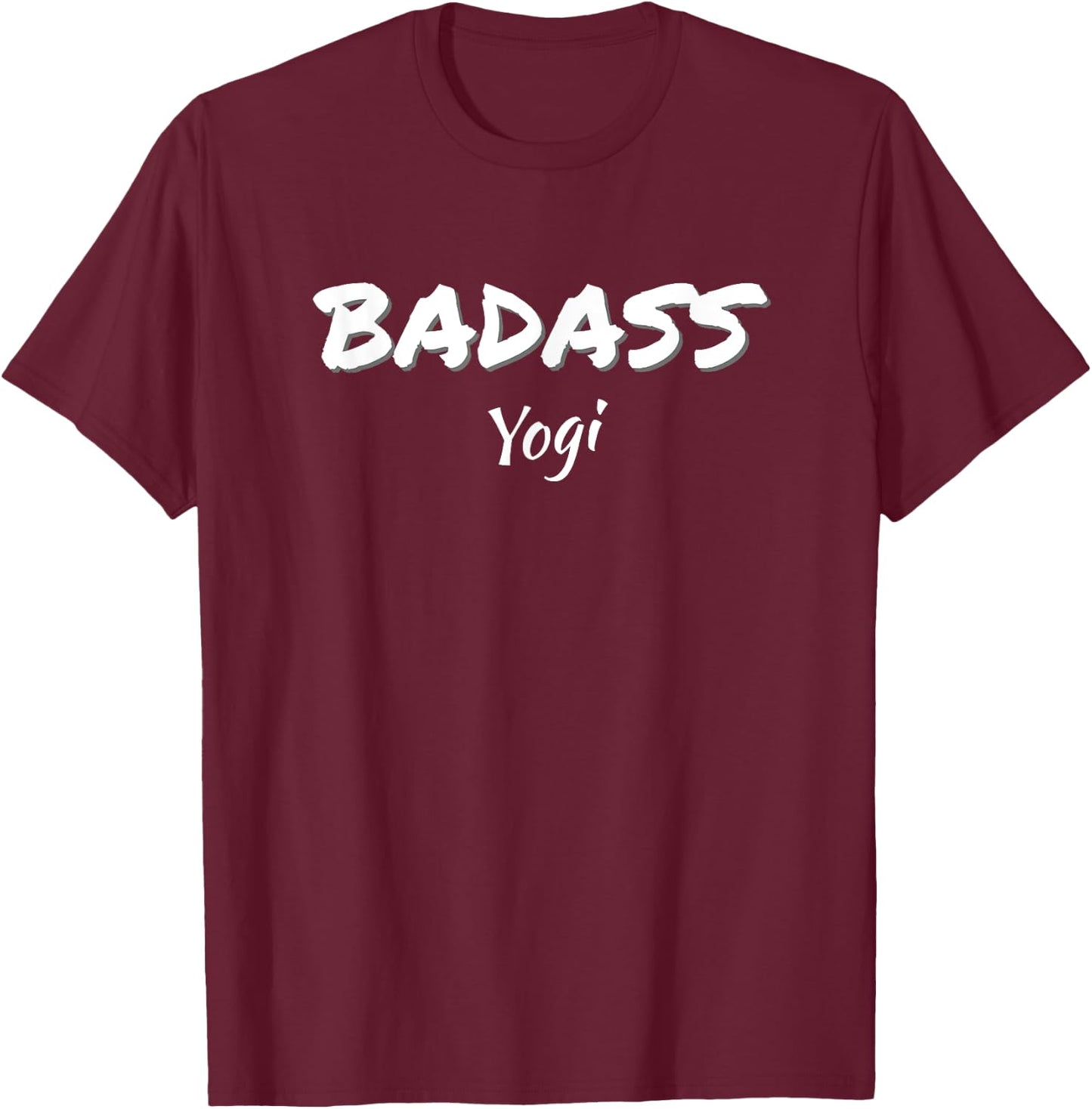 Yoga Instructor Badass Yogi T-Shirt - T-Shirt | Maroon