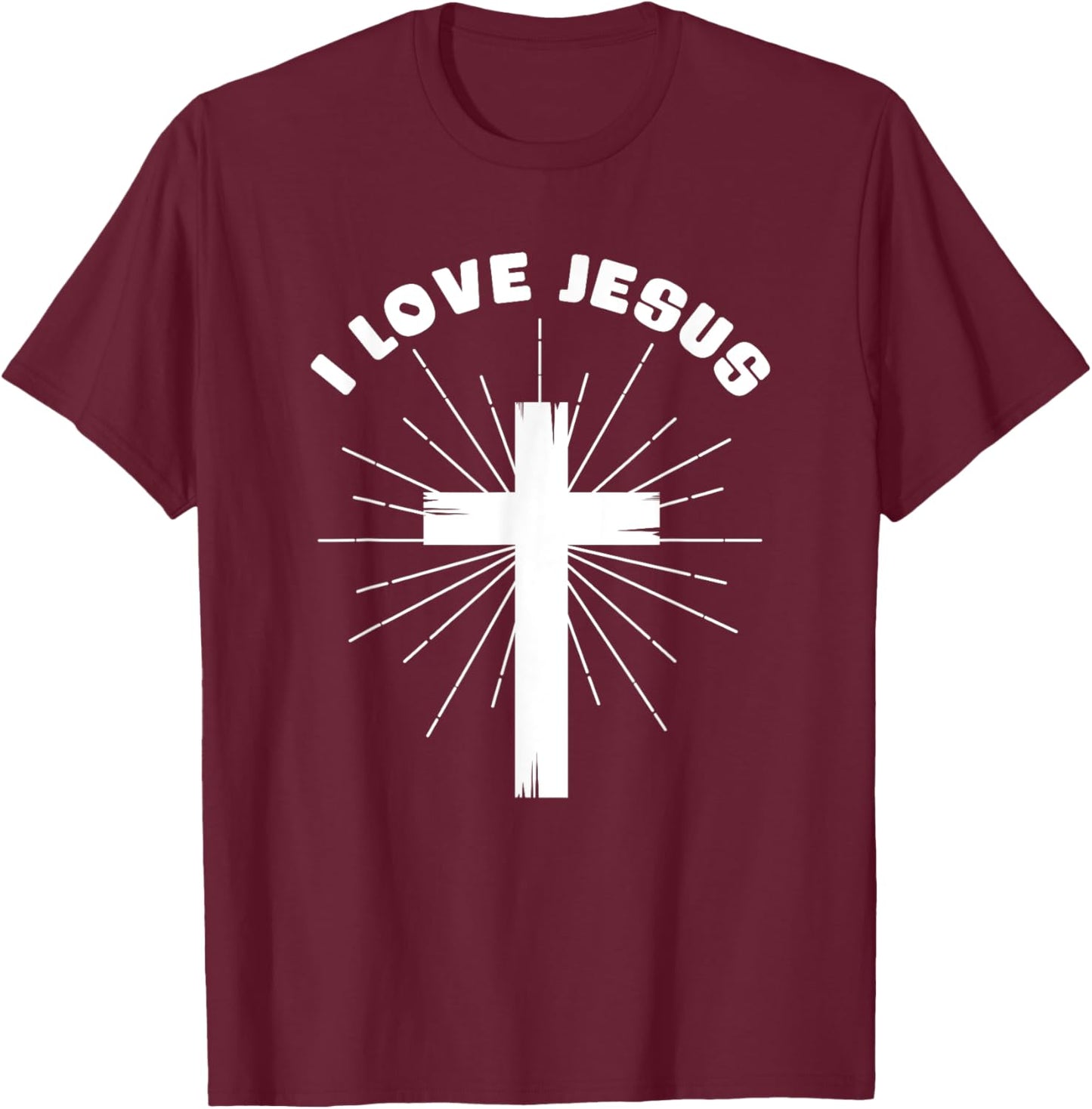 I Love Jesus T-Shirt - T-Shirt | Maroon