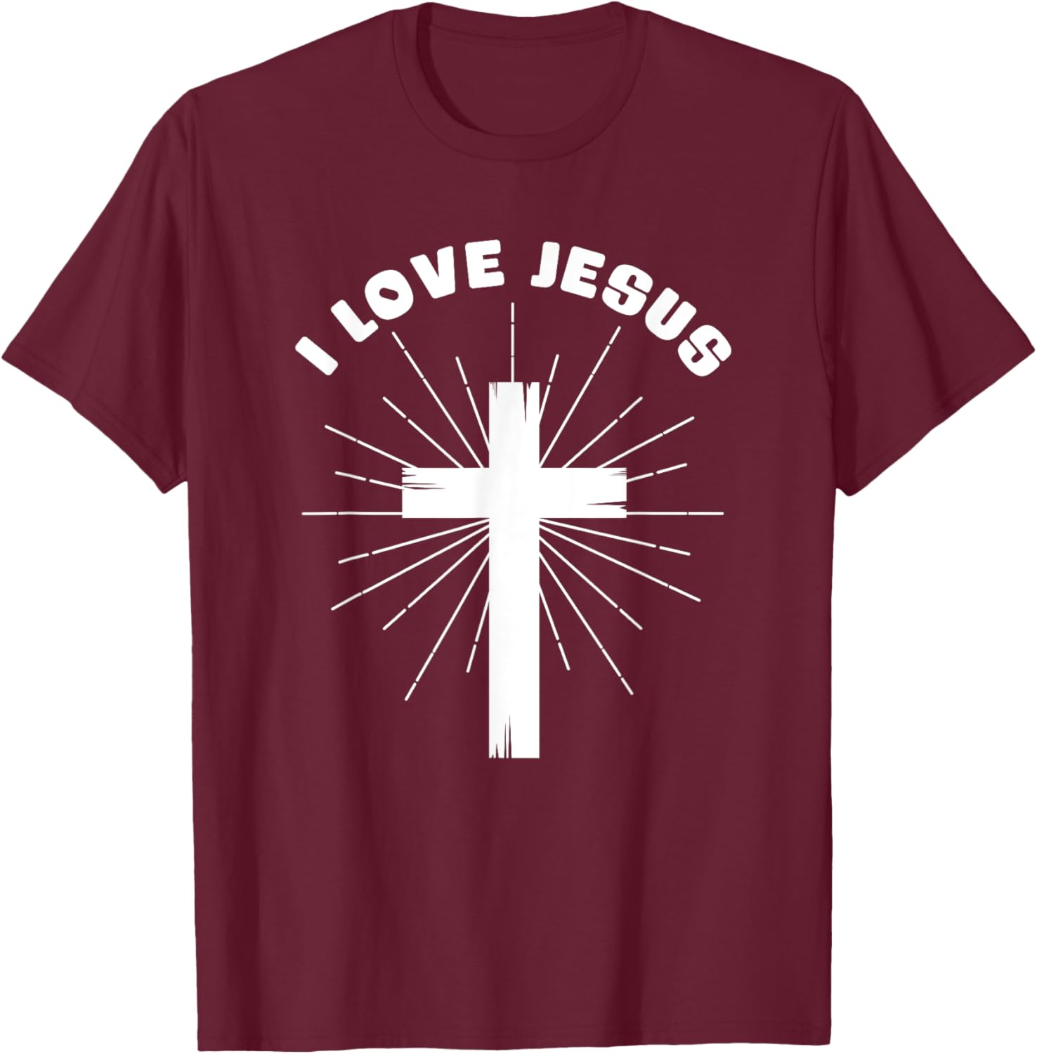 I Love Jesus T-Shirt - T-Shirt | Maroon