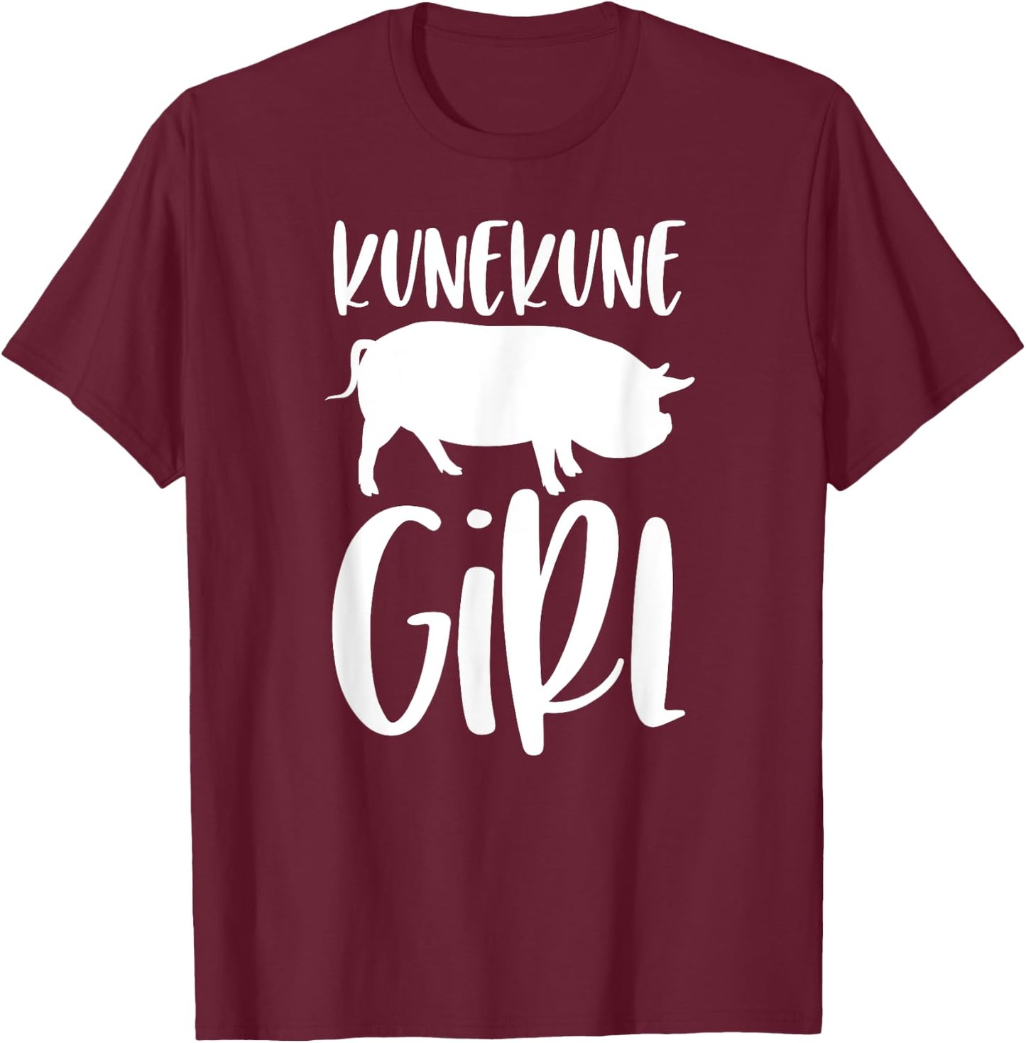 Kune Kune Pig Gift - Kunekune Girl T-Shirt - T-Shirt | Maroon
