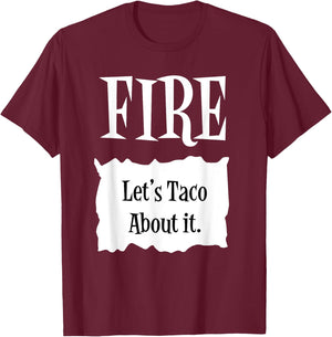 FIRE - Hot Packet Halloween Taco Costume T-Shirt - T-Shirt | Maroon
