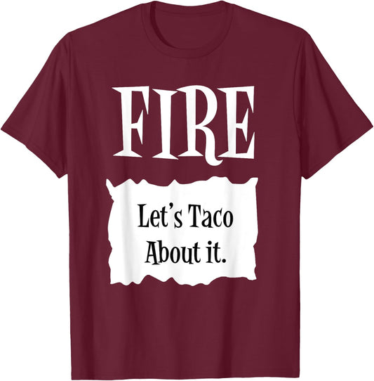 FIRE - Hot Packet Halloween Taco Costume T-Shirt - T-Shirt | Maroon