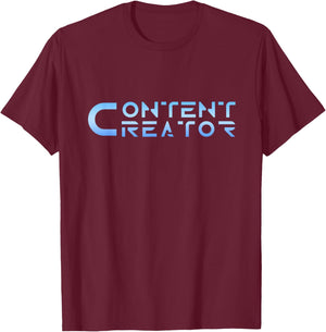Cool Youtuber Content Creator Design for Movie Maker Artists T-Shirt - T-Shirt | Maroon
