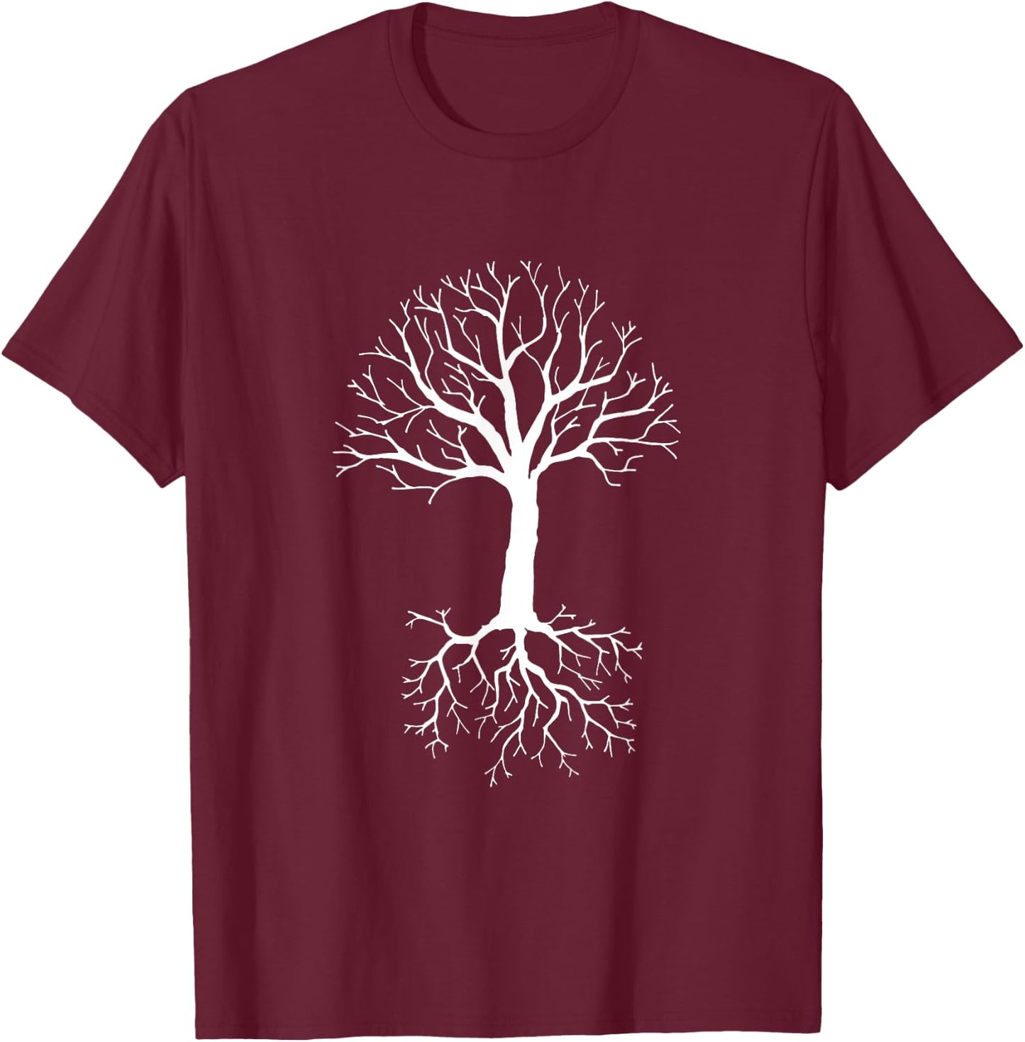White Tree Cool Tree Graphic Giving Life To Earth T-Shirt - T-Shirt | Maroon