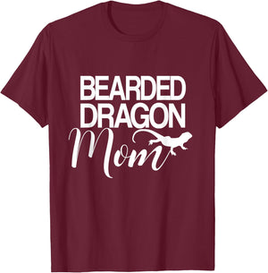 Bearded Dragon Mom Shirt - Funny Dragon T-Shirt - T-Shirt | Maroon