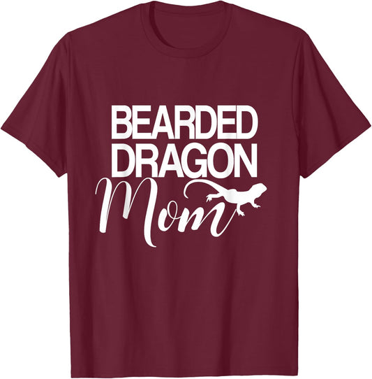 Bearded Dragon Mom Shirt - Funny Dragon T-Shirt - T-Shirt | Maroon