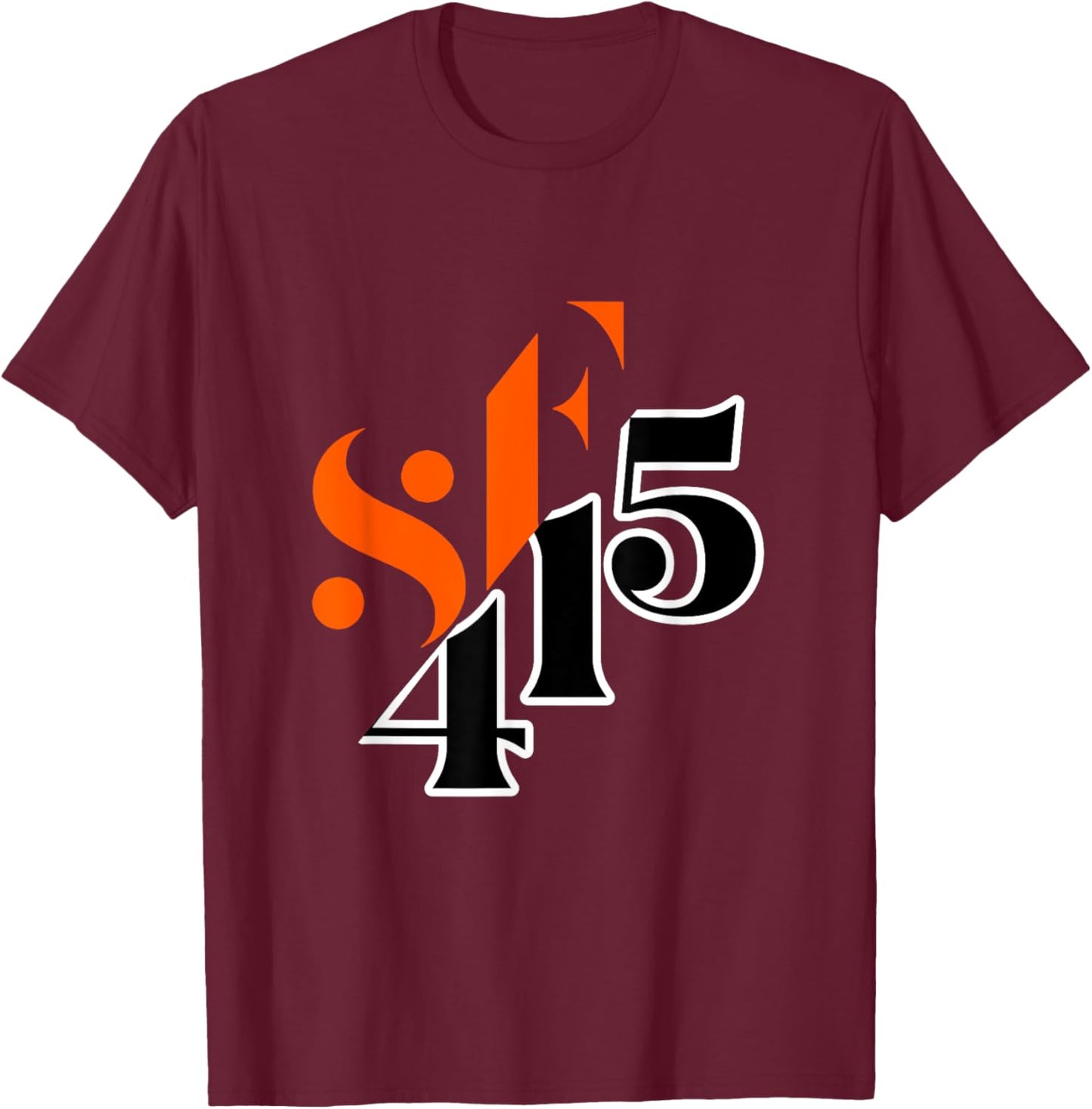 San Francisco 415 Area Code Bay Area California T-Shirt - T-Shirt | Maroon
