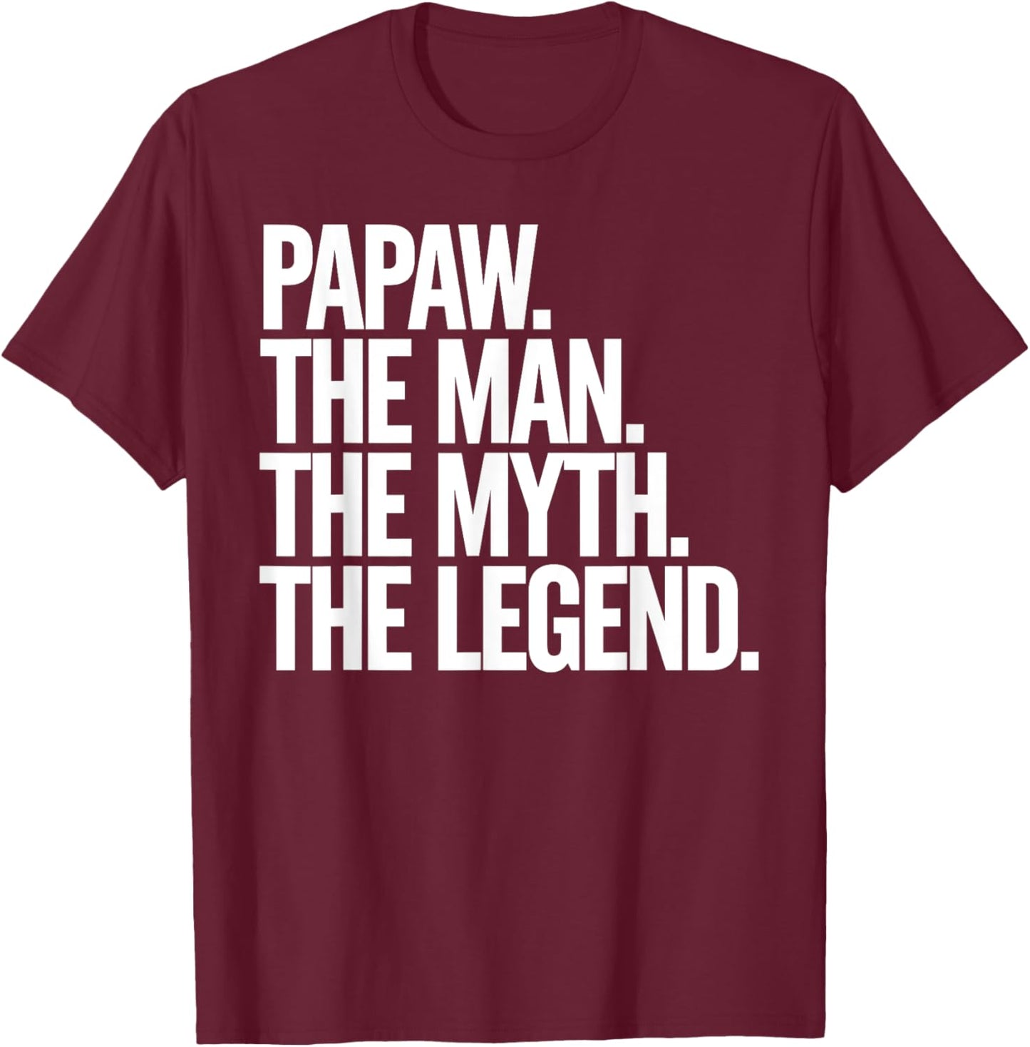 Papaw Design For Grandpa From Grandkids Father's Day Papaw T-Shirt - T-Shirt | Maroon