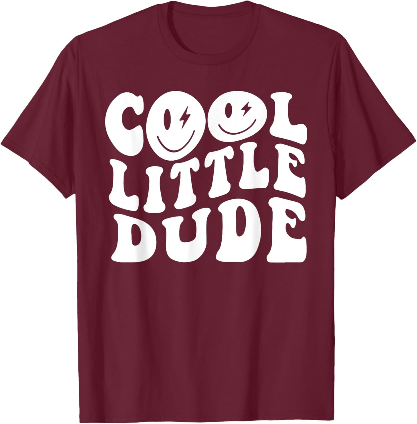 Boys Girls Cool Little Dude Toddler Children Kids Funny T-Shirt - T-Shirt | Maroon