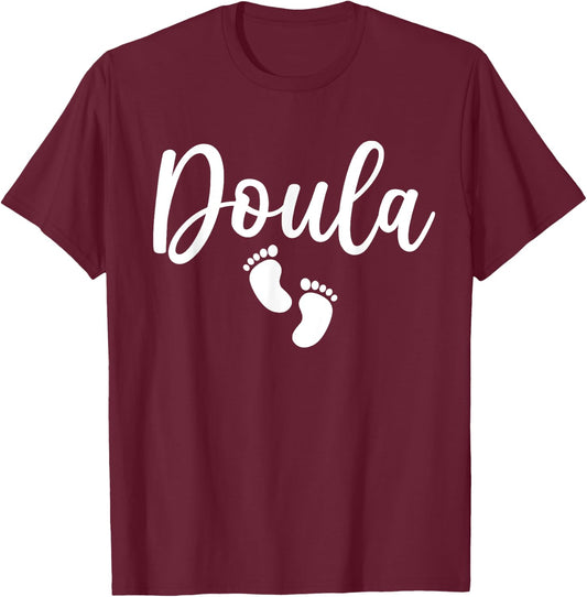 Cute Doula Art Girls Birth Worker Nursing Doula T-Shirt - T-Shirt | Maroon