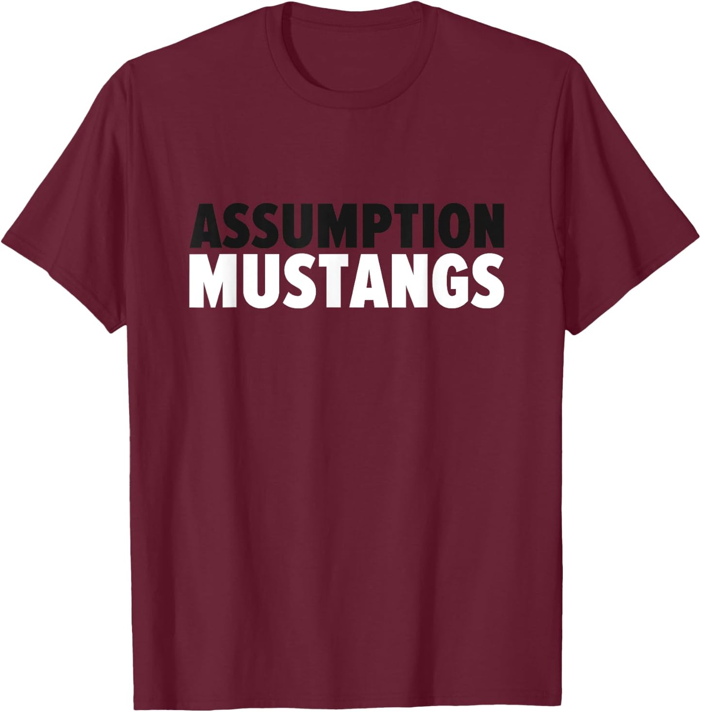 Assumption Mustangs Bold T-Shirt - T-Shirt | Maroon