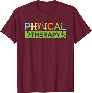 PT Physical Therapy Gift Therapist Month T-Shirt - T-Shirt | Maroon