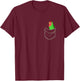 Pocket green Lovebird Cute Peach Faced Lovebird Birb memes T-Shirt - T-Shirt | Maroon