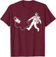 Funny Astronaut Walking Space Dog Science Outer Space T-Shirt - T-Shirt | Maroon