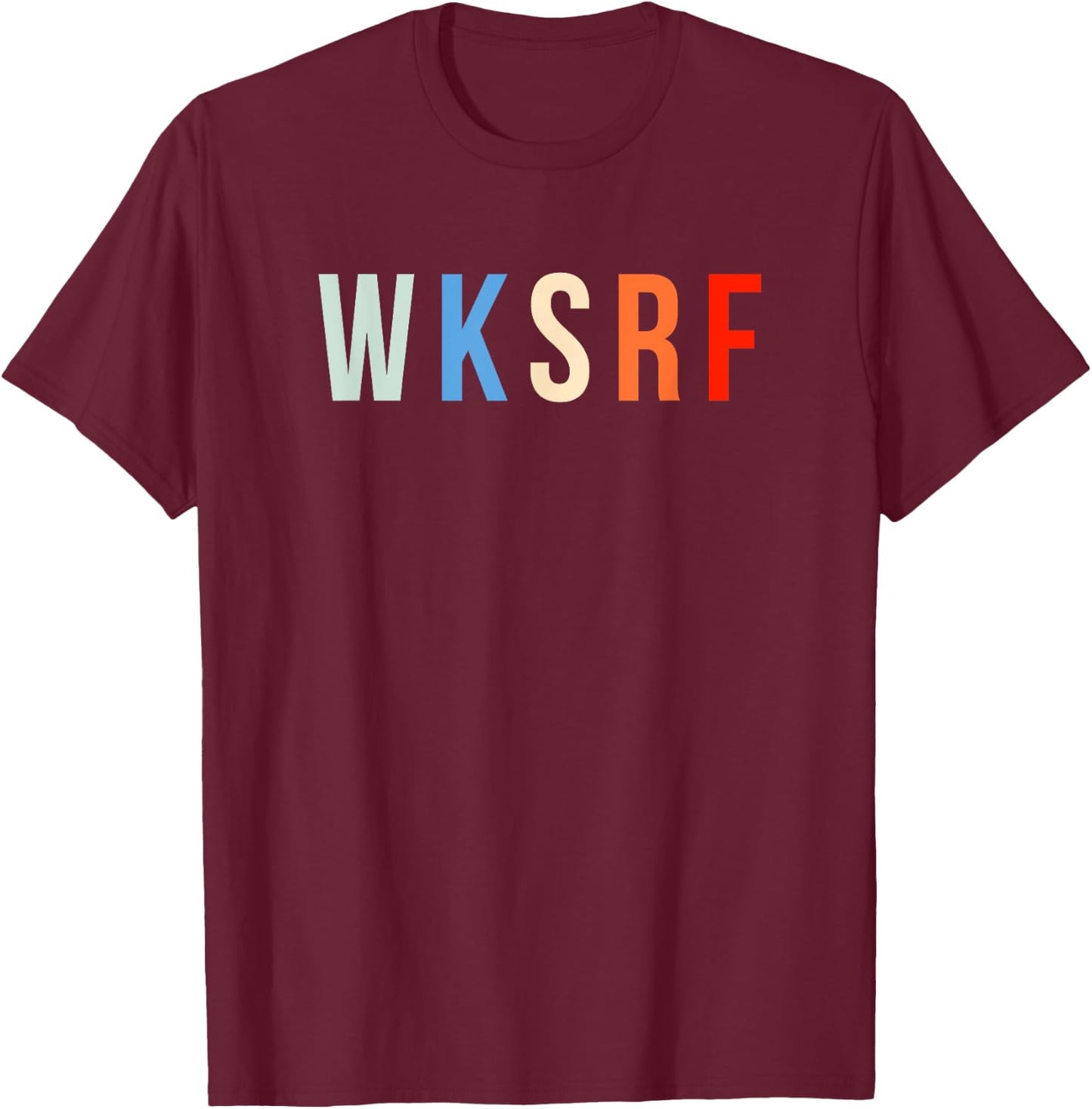 WKSRF Wakeboard Wakeboarding Wakeboarder Surfing Wakesurf T-Shirt - T-Shirt | Maroon