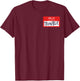 Hello My Name Is Trouble Funny Humor Name Tag Fun Gift T-Shirt - T-Shirt | Maroon
