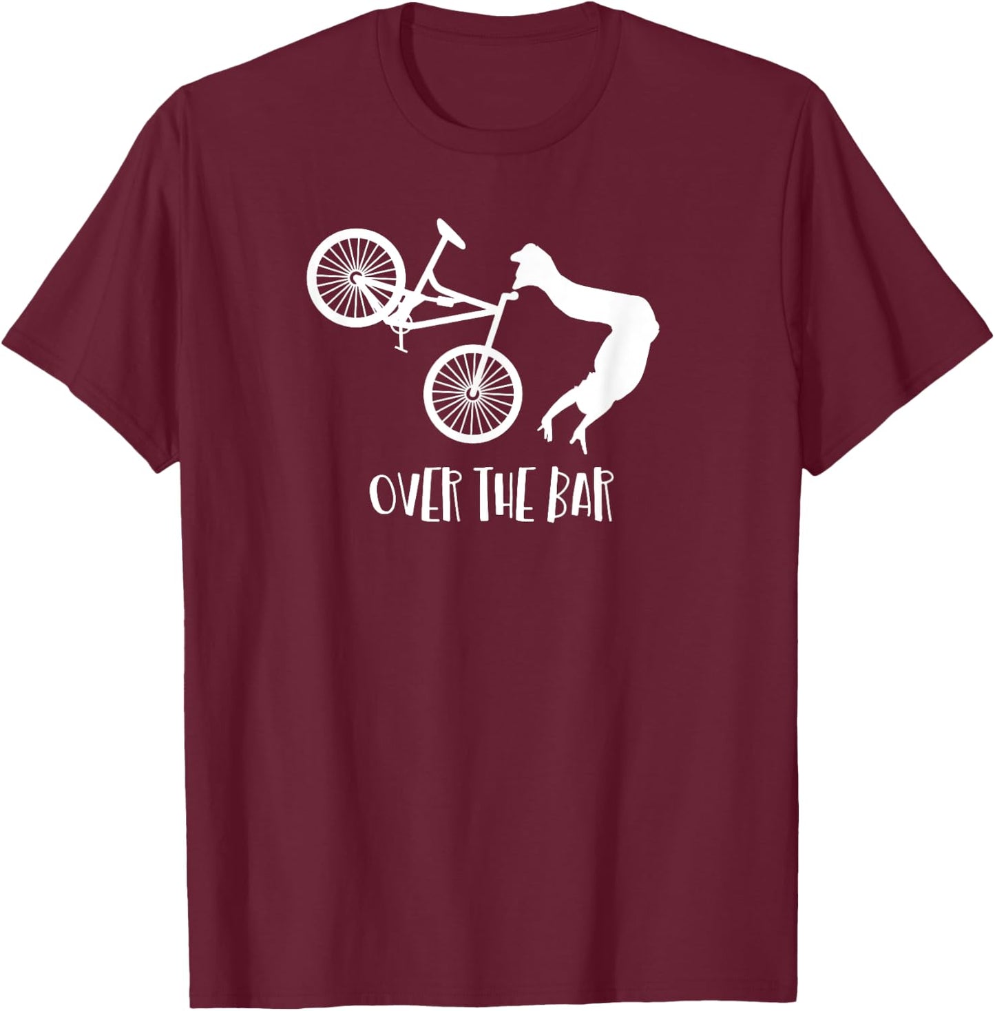 OTB - Over the Bar Funny Mountain Bike Shirt T-Shirt - T-Shirt | Maroon