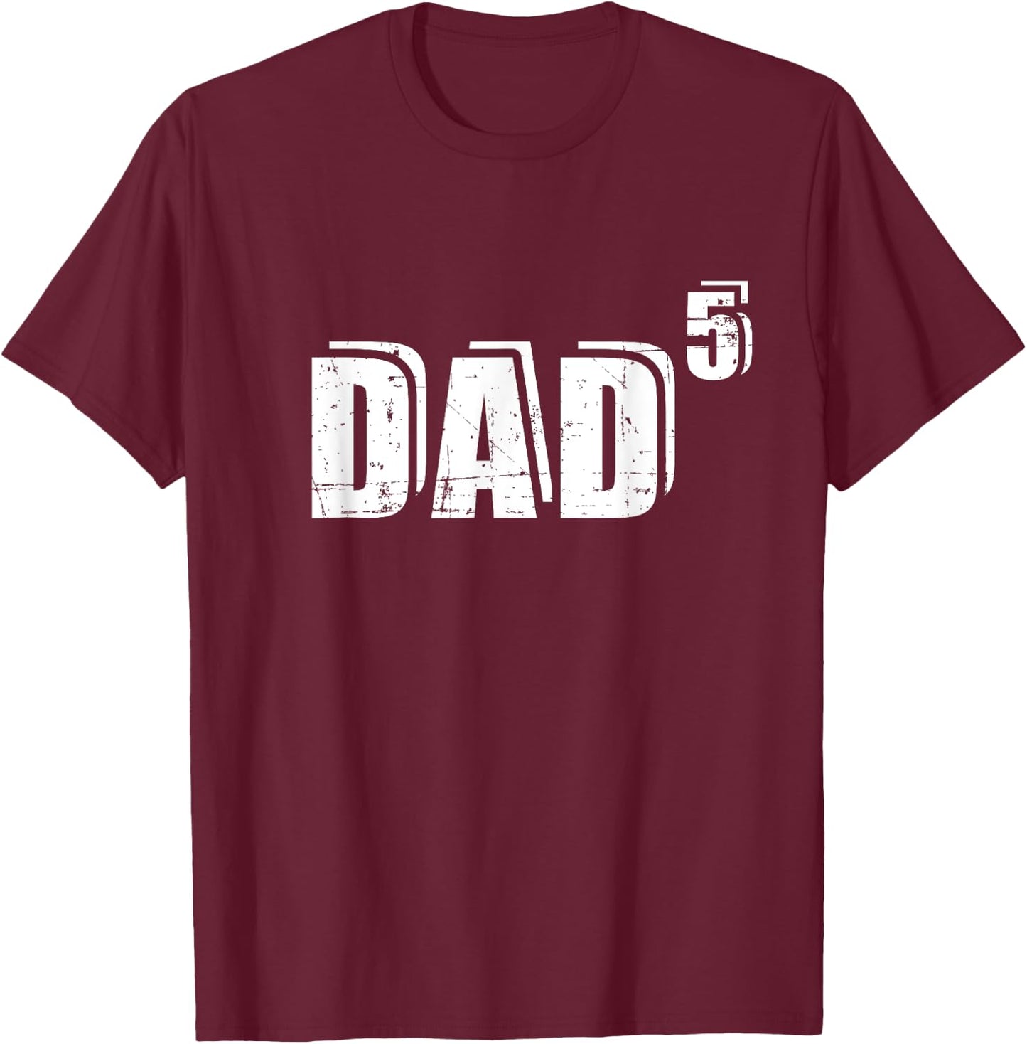 5th fifth time Dad father of 5 kids baby announcement T-Shirt - T-Shirt | Maroon