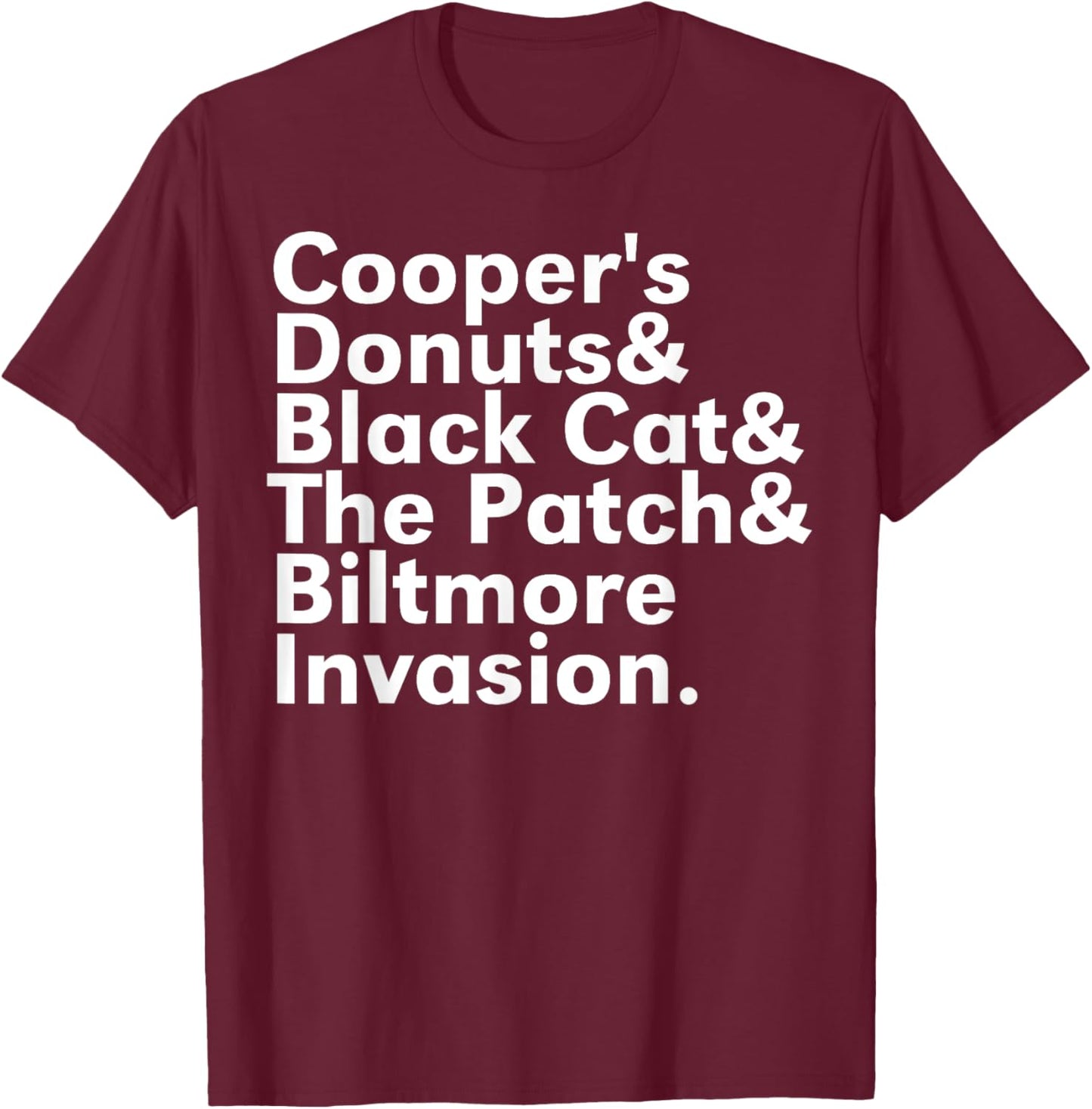 Cooper's Donuts & Black Cat & The Patch Women T-Shirt - T-Shirt | Maroon