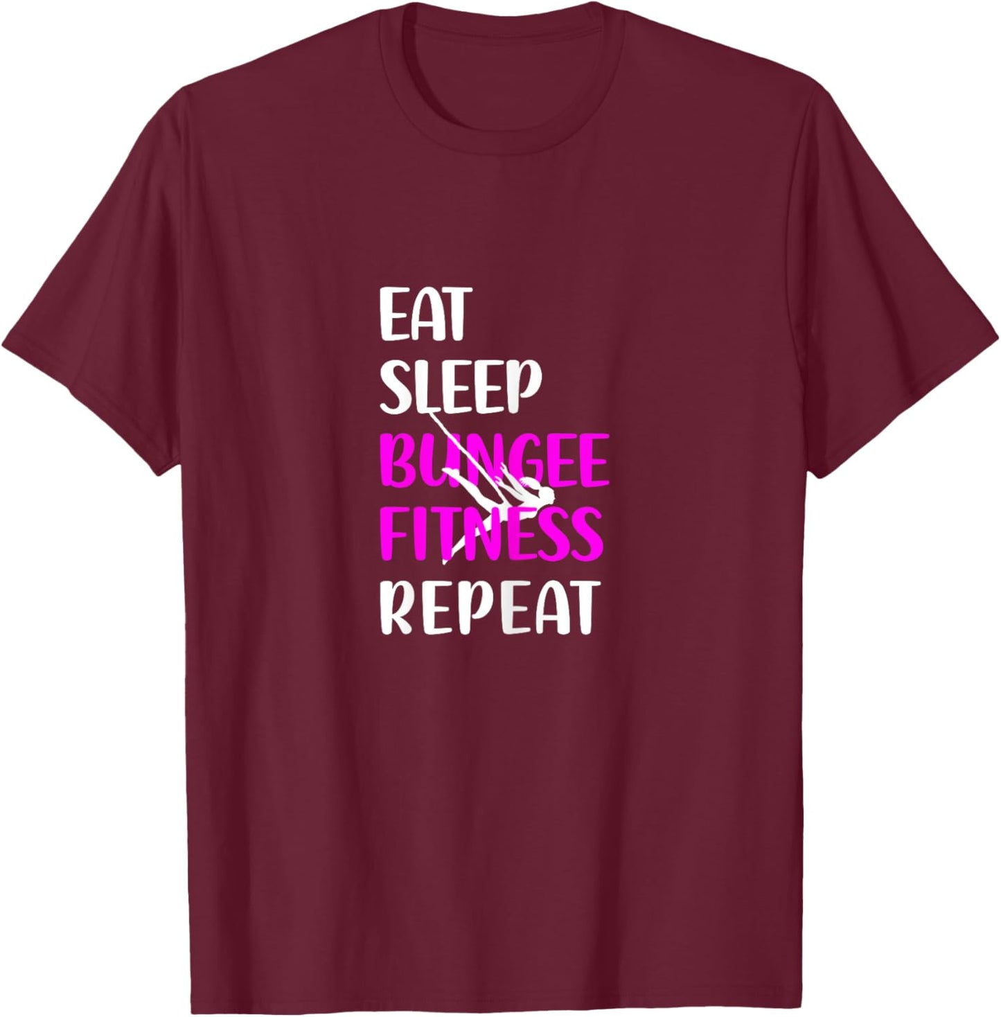Bungee Fitness Training Fly Sling Workout Equipment T-Shirt - T-Shirt | Maroon