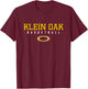 Klein Oak Panthers Logo Basketball HS T-Shirt - T-Shirt | Maroon
