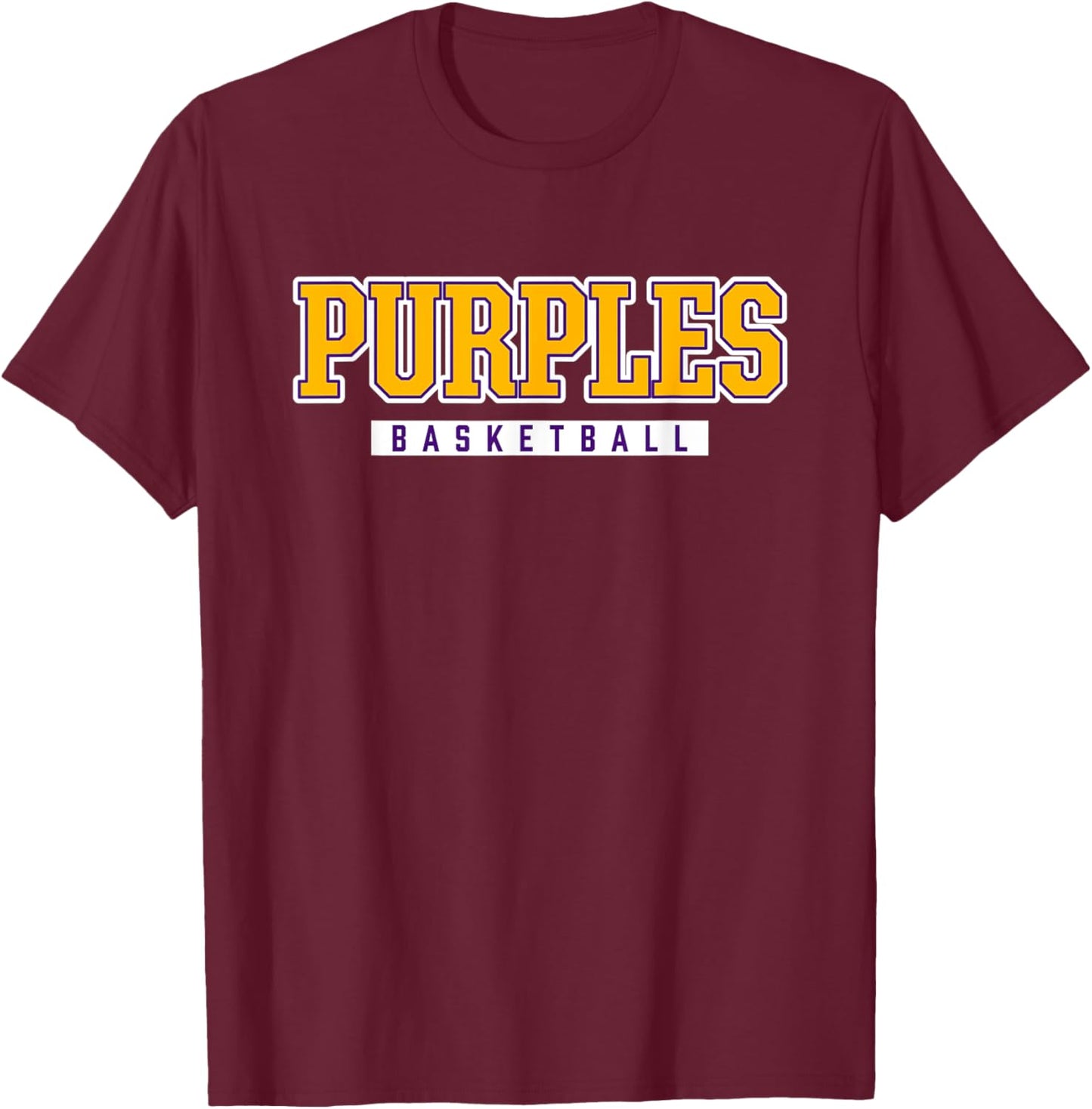 Purples Basketball Bowling Green High School T-Shirt - T-Shirt | Maroon