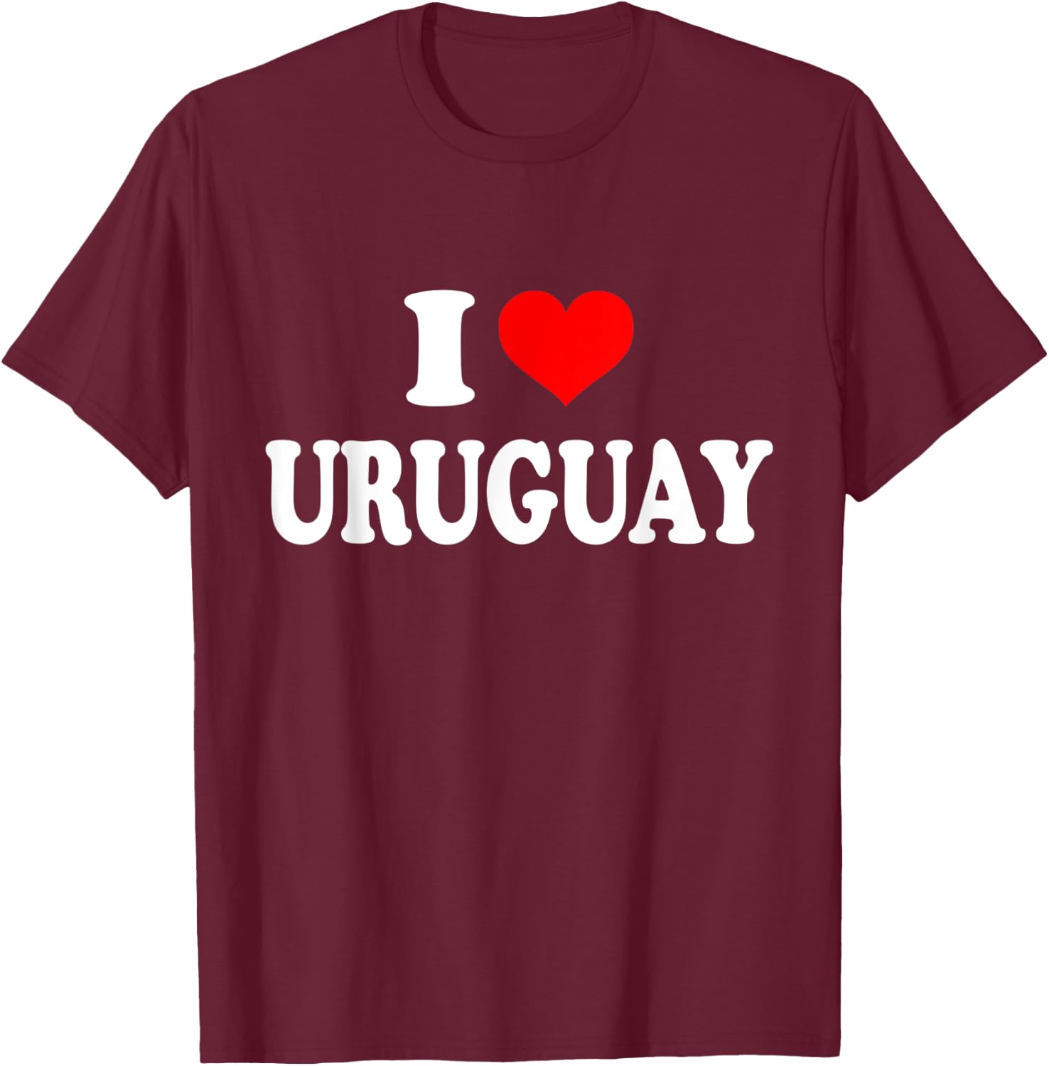 I Love Uruguay T-Shirt - T-Shirt | Maroon