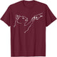 Cat And People Punch Hand Cat Man Friendship Bump Cat's Paw T-Shirt - T-Shirt | Maroon