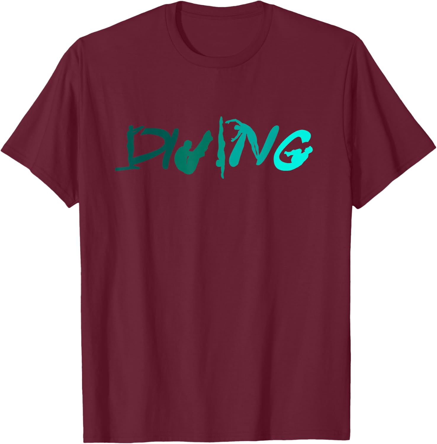 Jumping Board Diving Gifts Platform T-Shirt - T-Shirt | Maroon