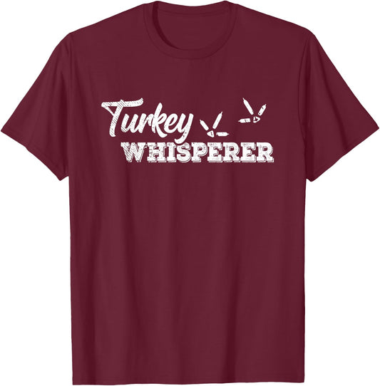 Turkey Whisperer Funny Farm And Animal Lover Retro T-Shirt - T-Shirt | Maroon