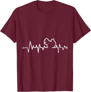 Heartbeat Squirrel T-Shirt - T-Shirt | Maroon