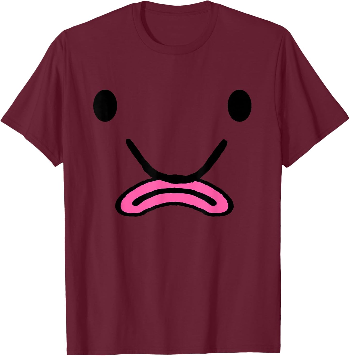 Blobfish Costume Ugly Blob Fish Face Grumpy Grouch T-Shirt - T-Shirt | Maroon