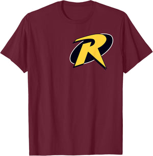DC Robin Logo Breast T-Shirt - T-Shirt | Maroon