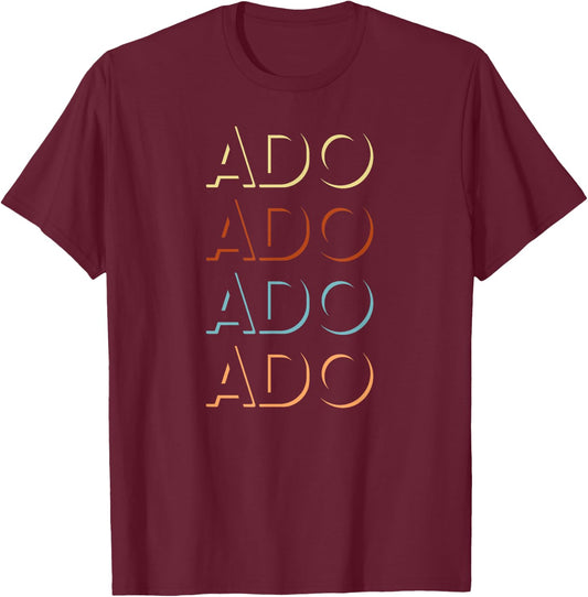 Ado First Name My Personalized Named T-Shirt - T-Shirt | Maroon