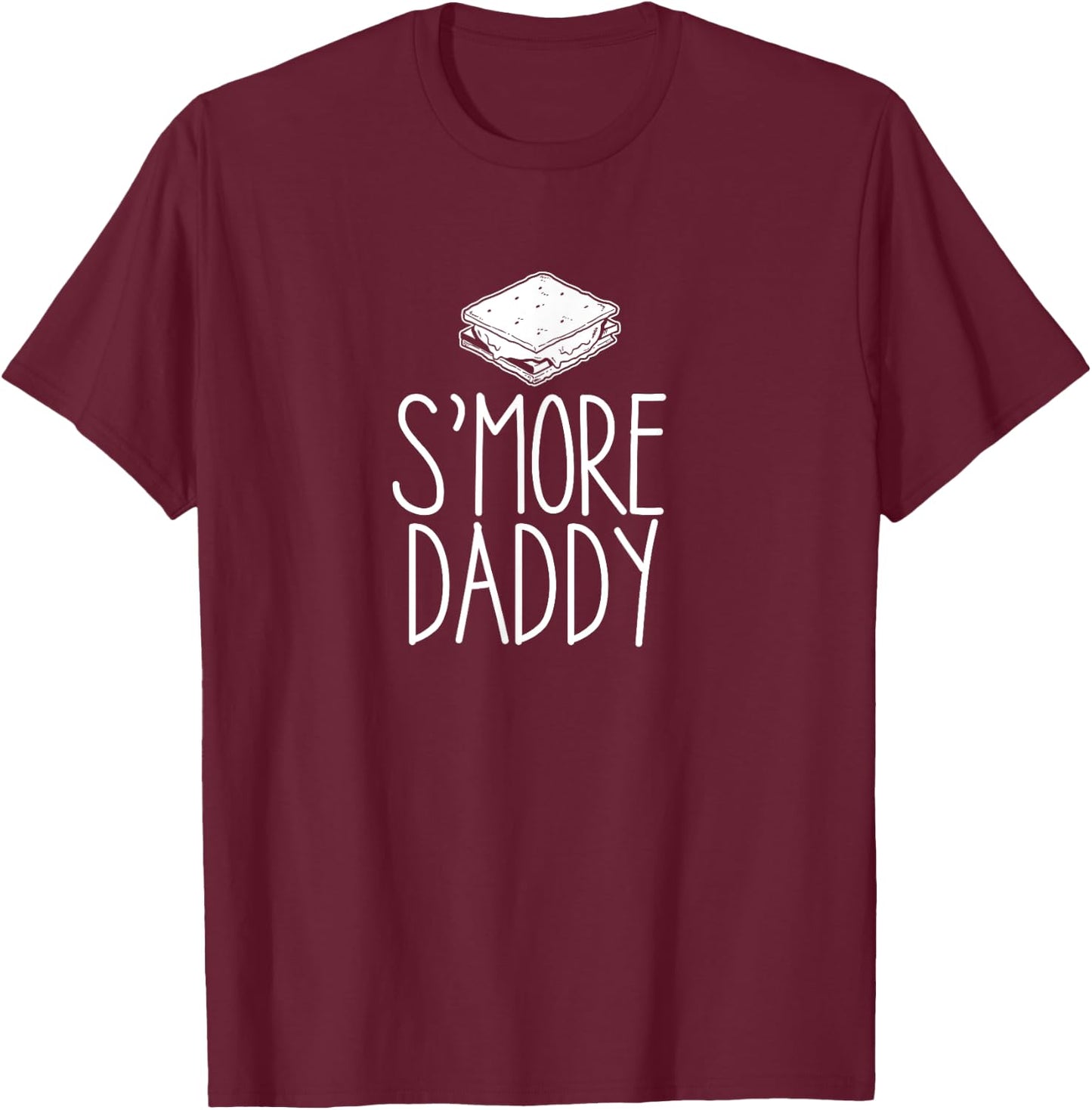 S'more Daddy Funny Camping Dad T-Shirt - T-Shirt | Maroon