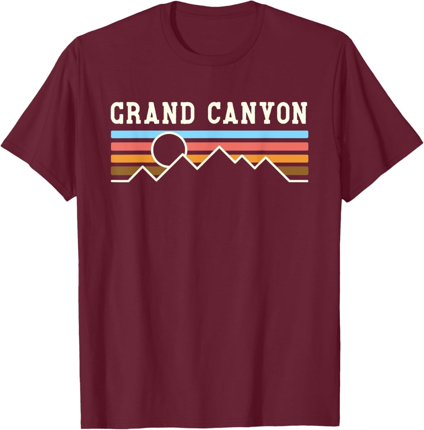 Grand Canyon National Park Retro camping hiking T-Shirt - T-Shirt | Maroon