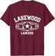 Lakewood Lancers Soccer Ball 2025 T-Shirt - T-Shirt | Maroon
